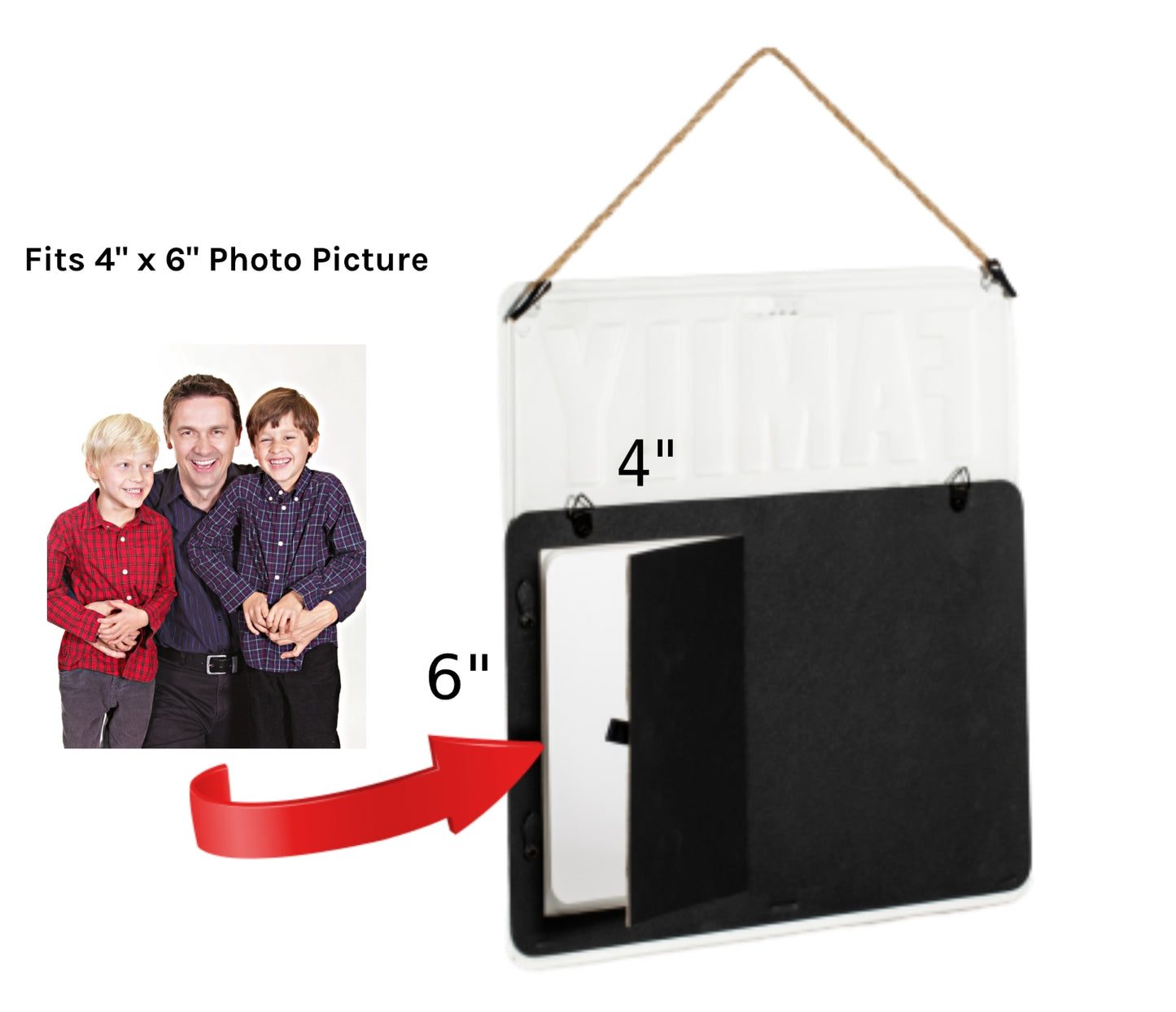 Family Tin Metal Sign Photo Frame - ZoocomingTree