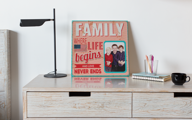 Family Tin Metal Sign Photo Frame - ZoocomingTree