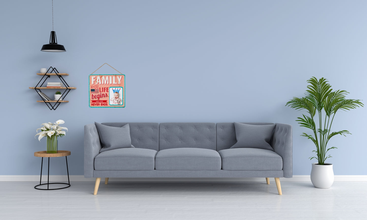 Family Tin Metal Sign Photo Frame - ZoocomingTree
