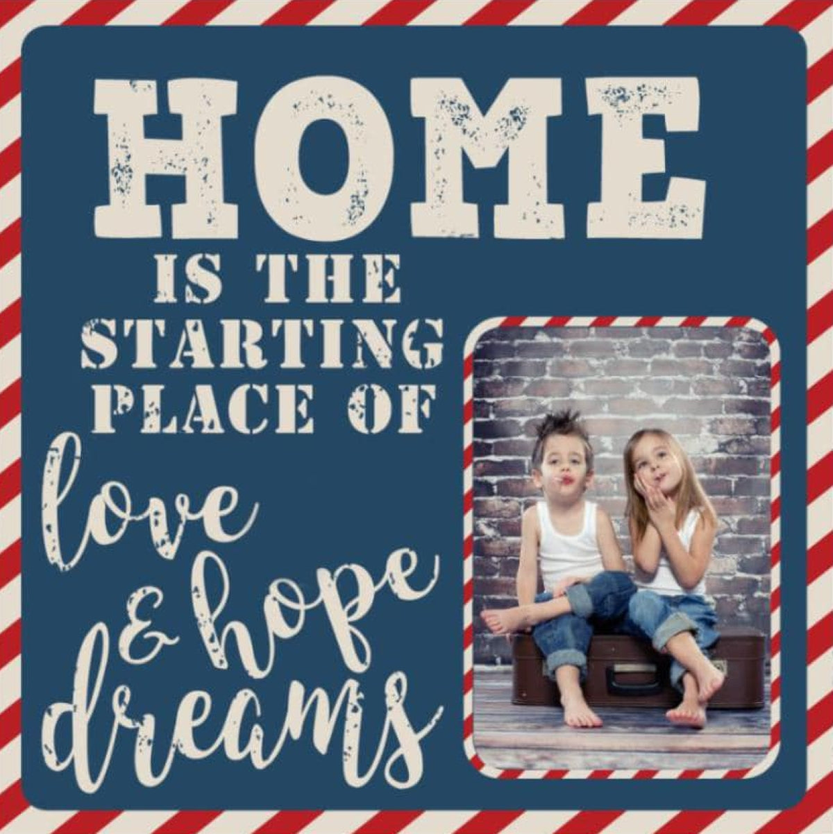 Home Tin Metal Sign Photo Frame - ZoocomingTree