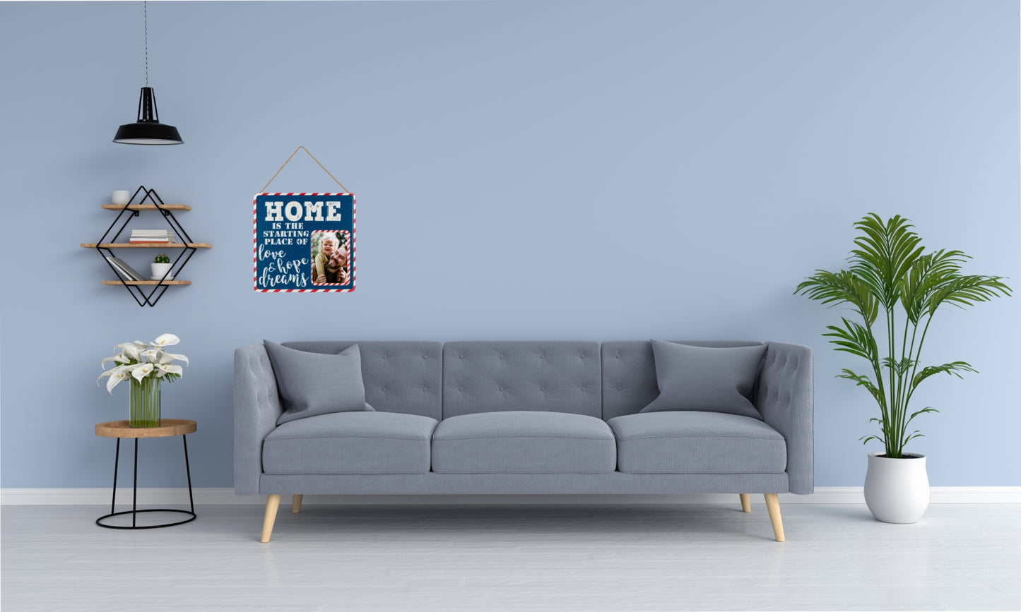 Home Tin Metal Sign Photo Frame - ZoocomingTree