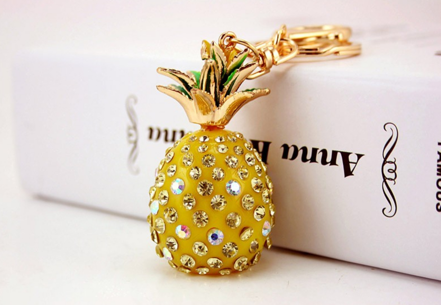 Pineapple Rhinestone Keychain - ZoocomingTree