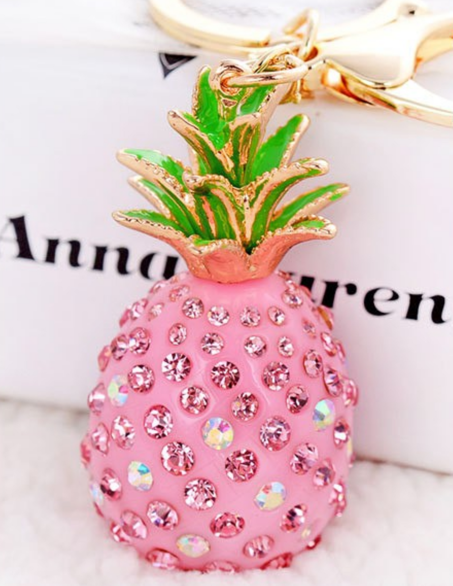 Pineapple Rhinestone Keychain - ZoocomingTree