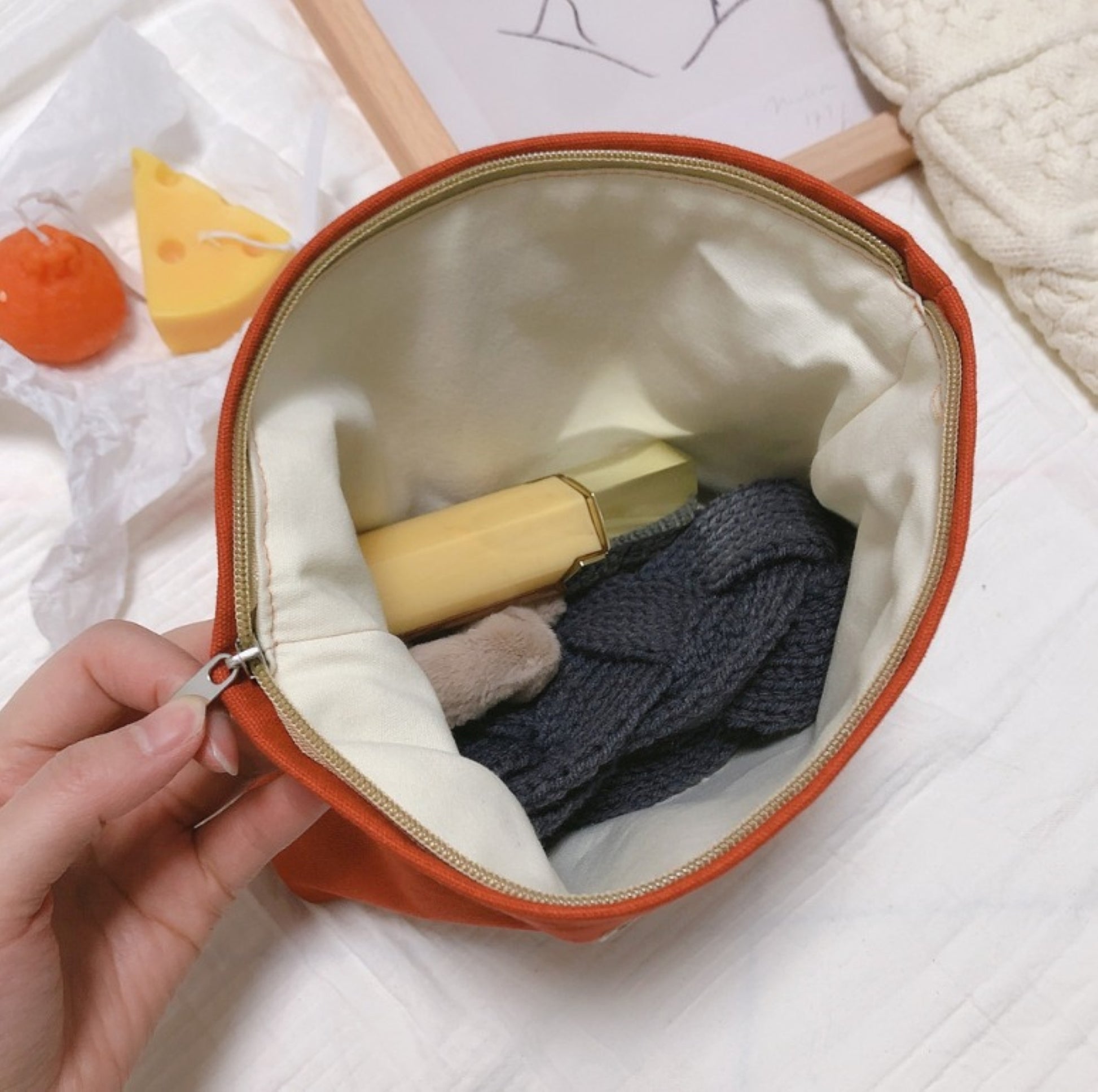Cotton Makeup Zipper Pouch - ZoocomingTree