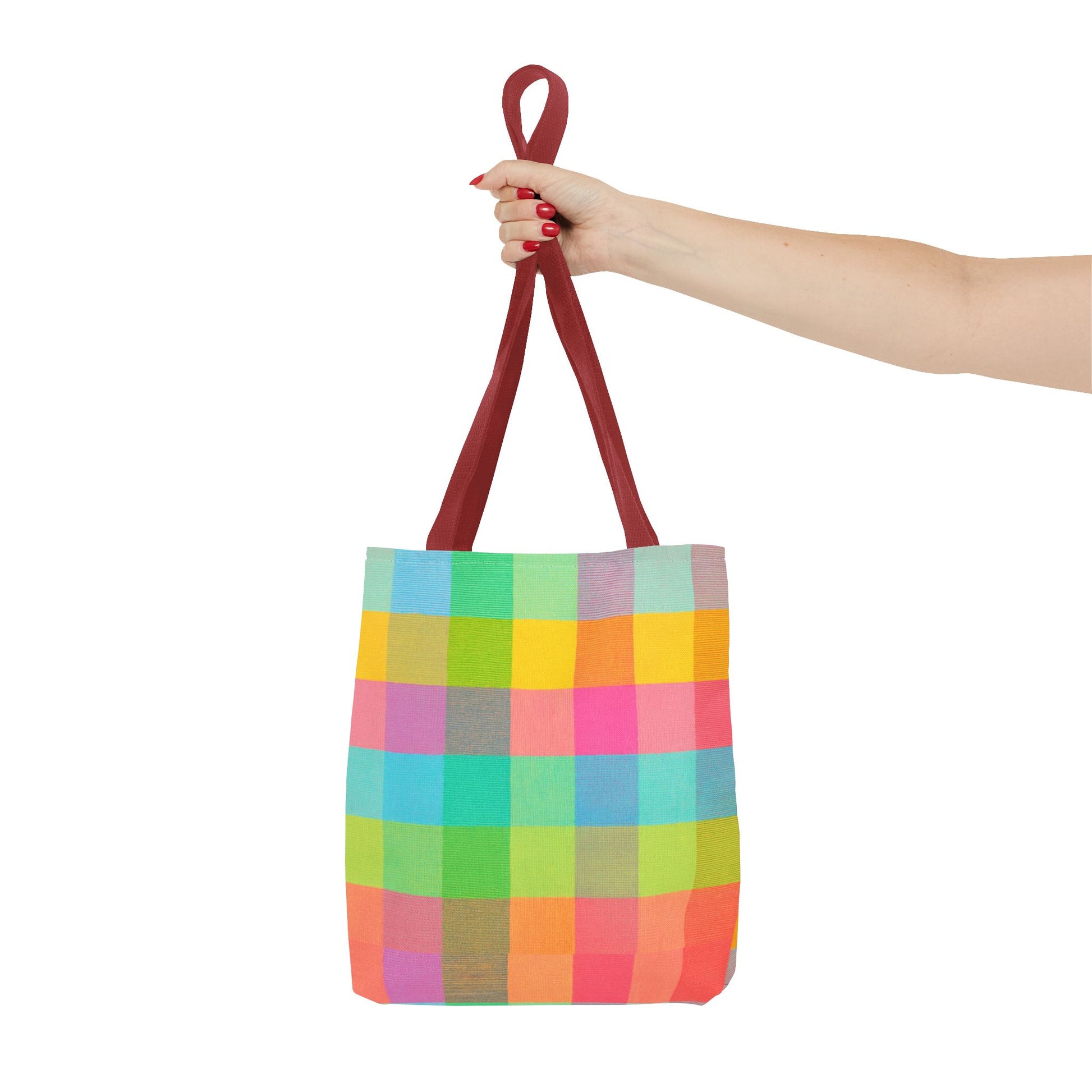 Tutti Frutti Plaid Pattern Tote Bag – AOP - ZoocomingTree