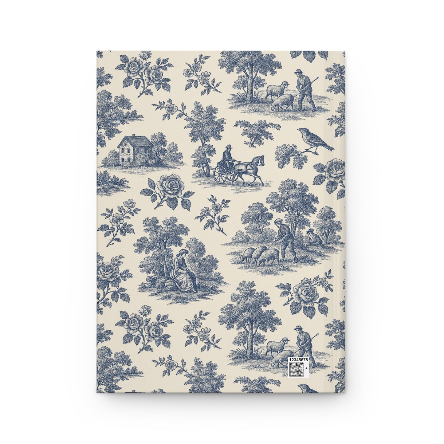 Toile de Jouy Blue Hardcover Journal - ZoocomingTree