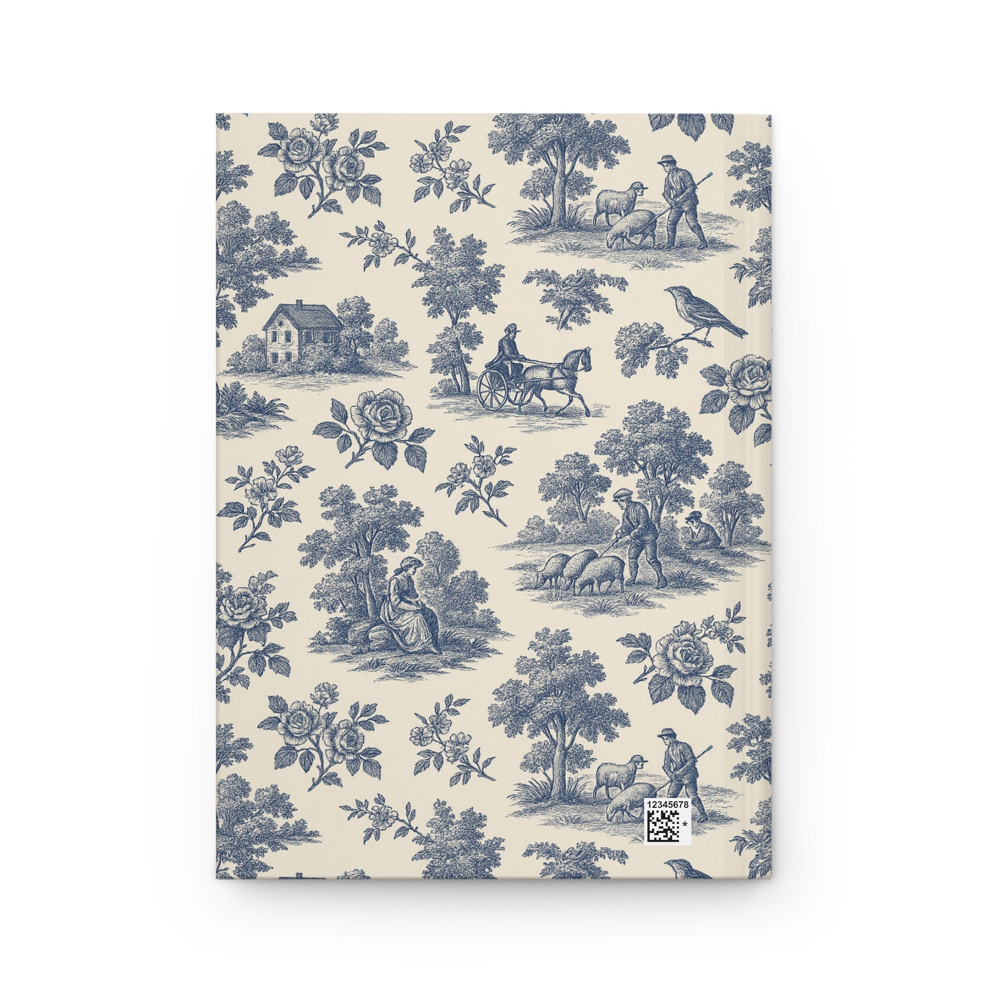 Toile de Jouy Blue Hardcover Journal - ZoocomingTree