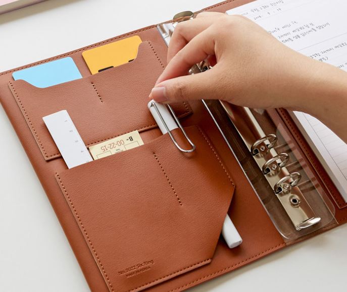 Clutch Retro Color 6 Ring A5 Binder - ZoocomingTree