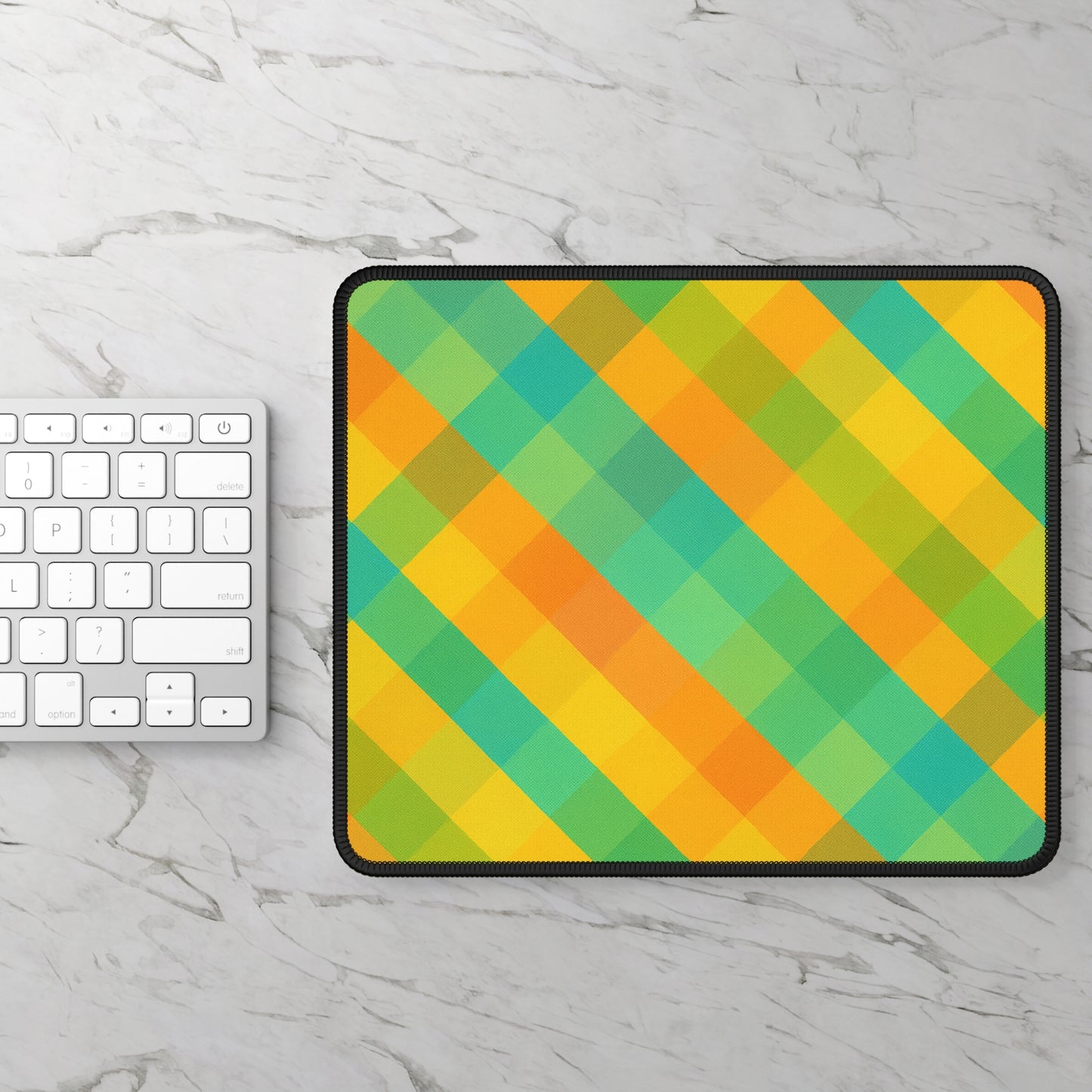 Madras-Inspired Plaid Gaming Mouse Pad - ZoocomingTree