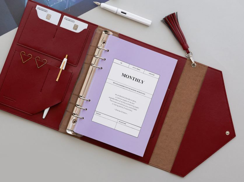 Clutch Retro Color 6 Ring A5 Binder - ZoocomingTree