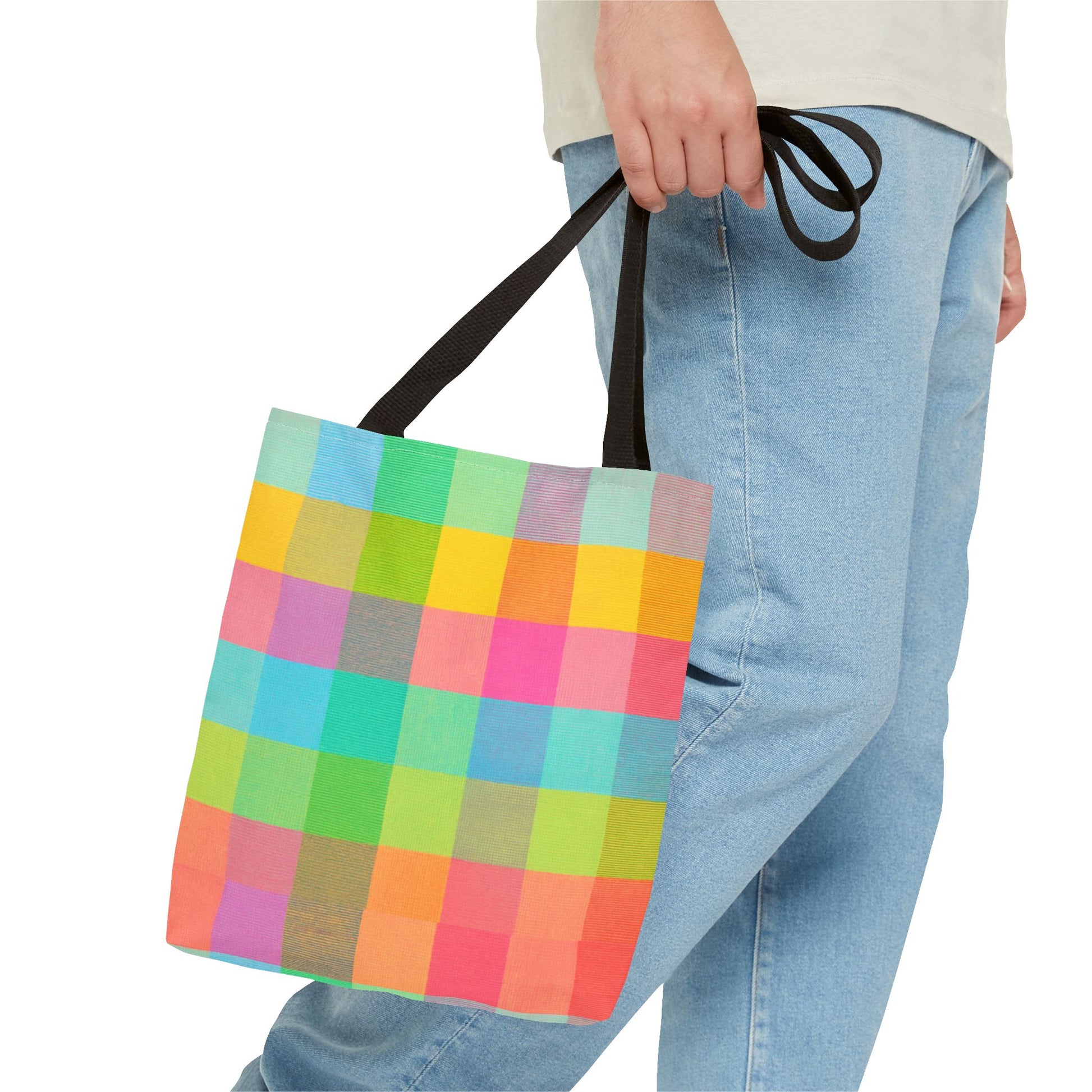 Tutti Frutti Plaid Pattern Tote Bag – AOP - ZoocomingTree