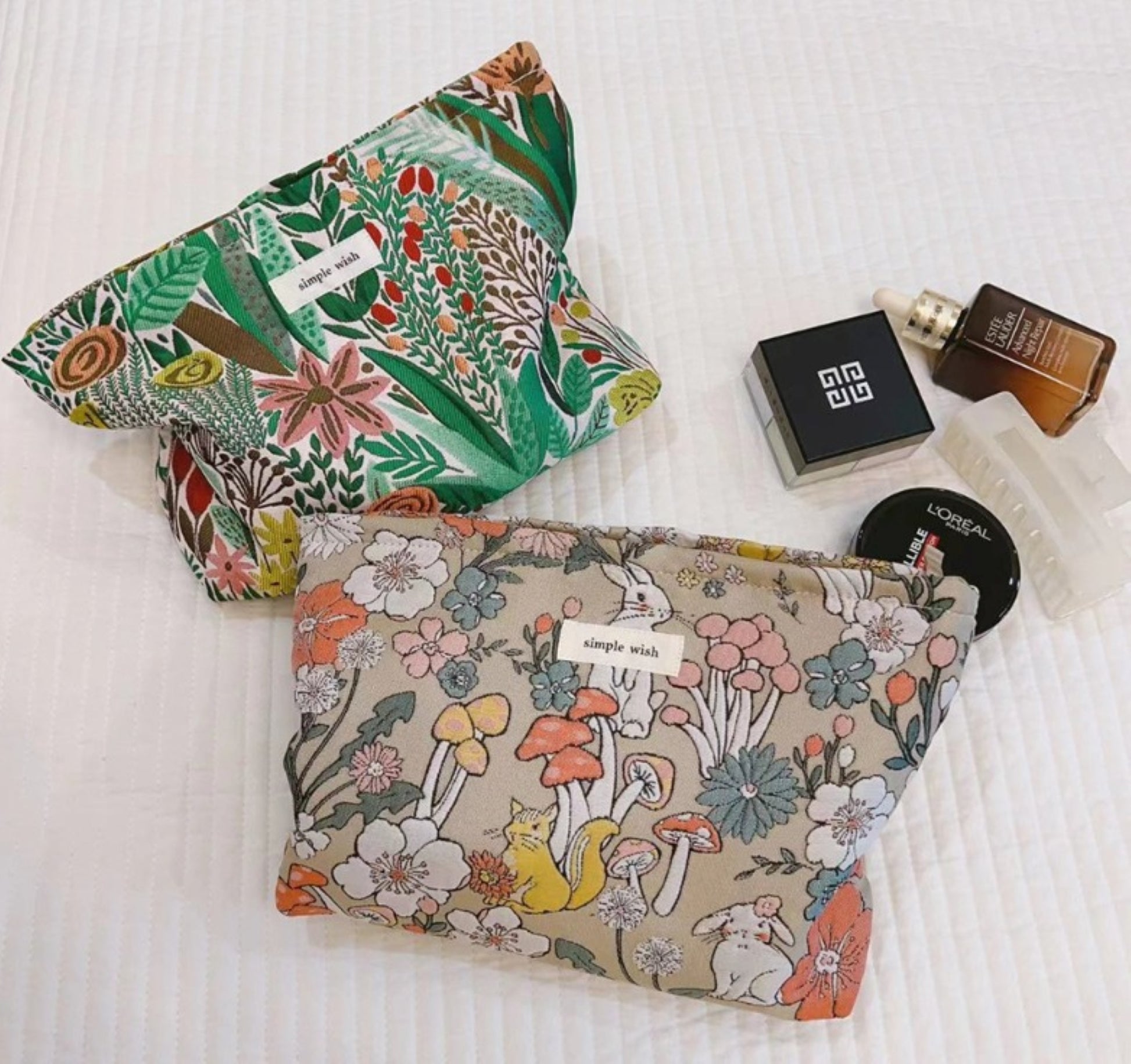 Green Forrest Makeup Zipper Pouch - ZoocomingTree