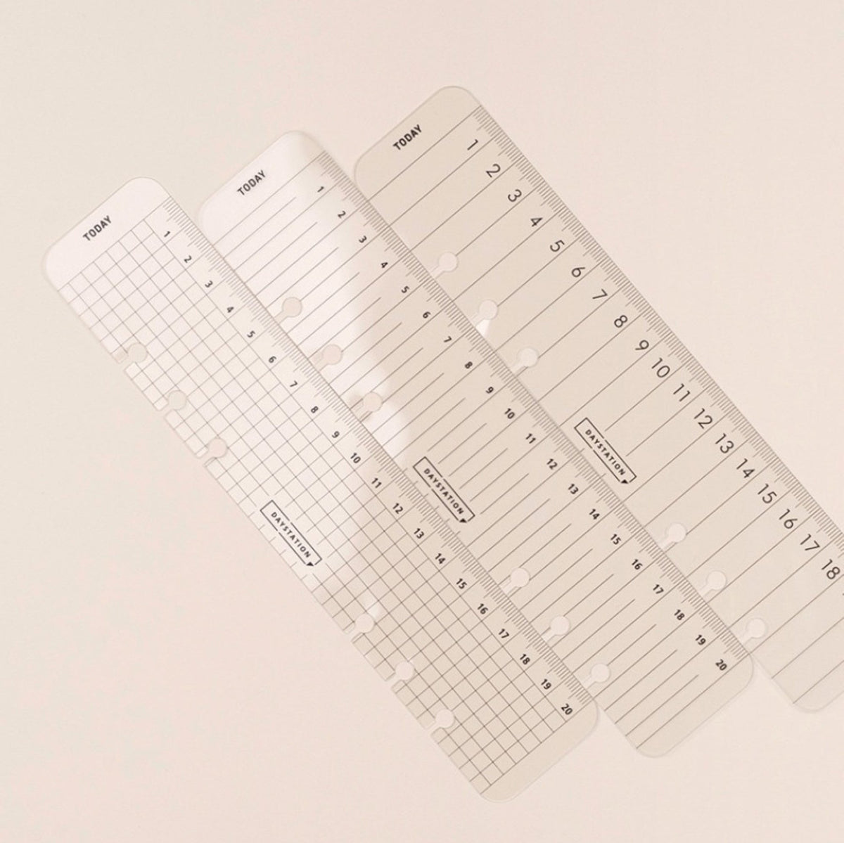 Bookmark Ruler Binder A5 Binder Clear Bookmark Ruler | Slim 6-Ring Planner Accessory ...