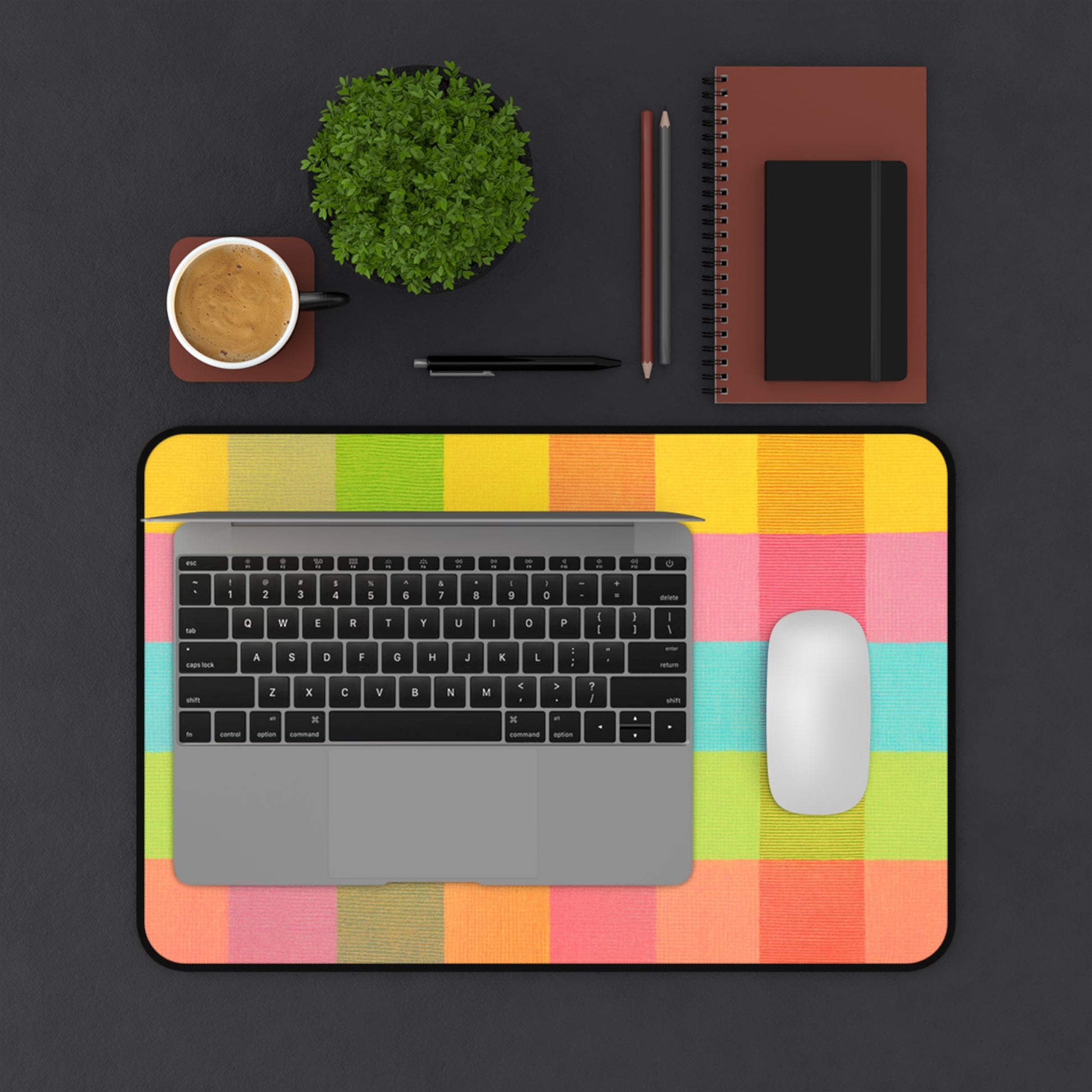 Tutti Frutti Plaid Pattern Desk Mat - ZoocomingTree