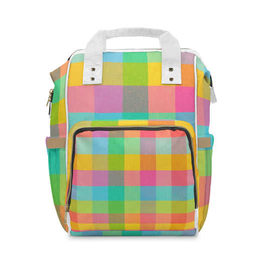 Tutti Frutti Plaid Pattern Diaper Backpack - ZoocomingTree