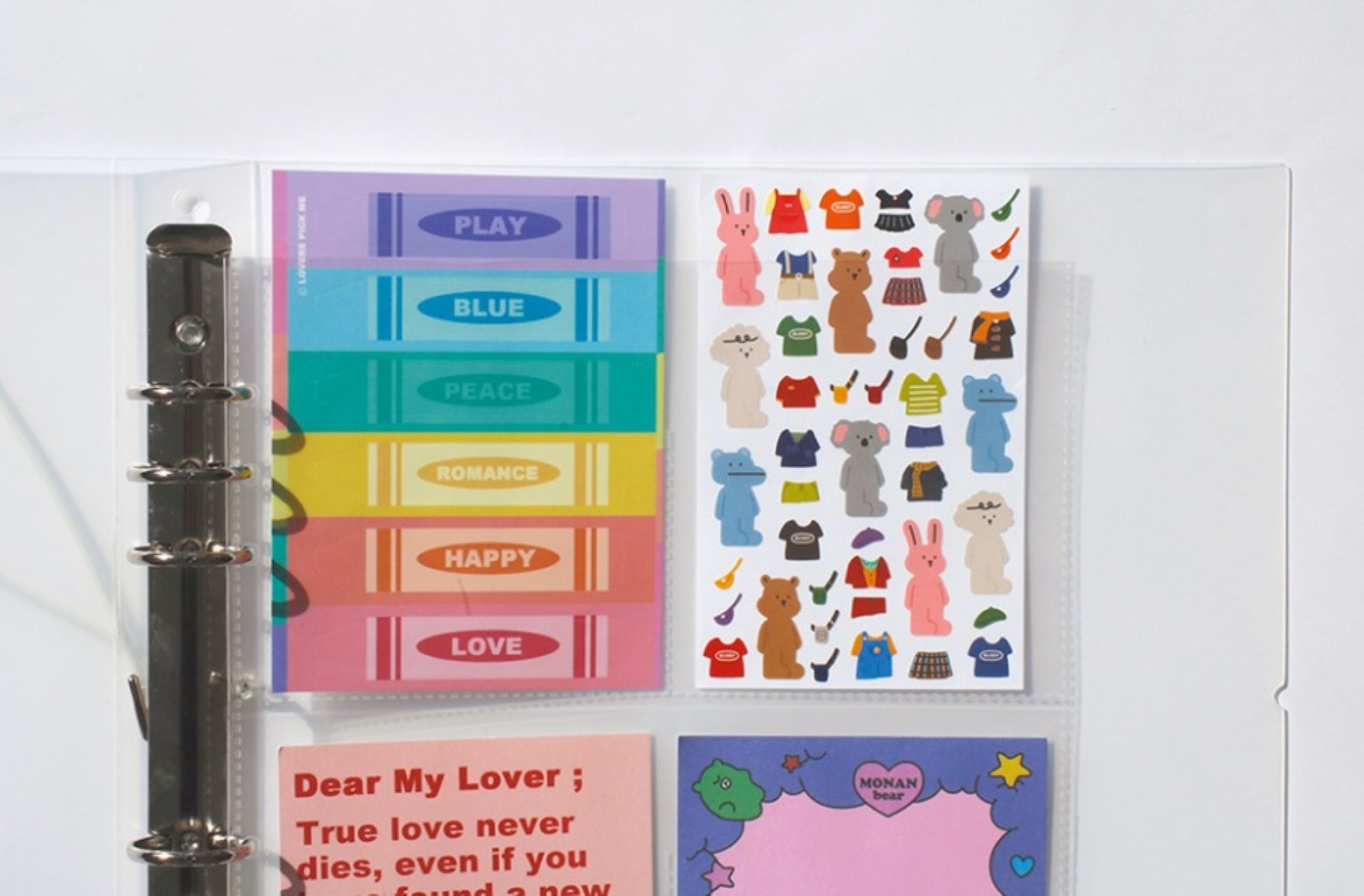 A5 Wide Sticker Organizer Transparent Binder - ZoocomingTree