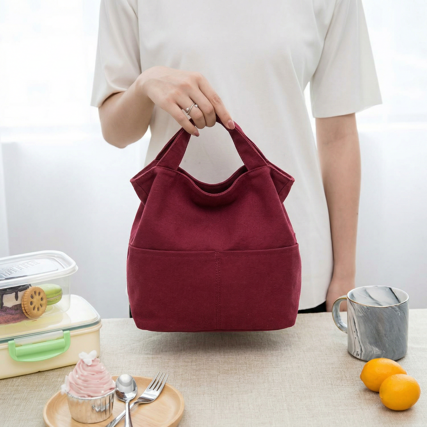Durable Insulated Color Lunch Bag