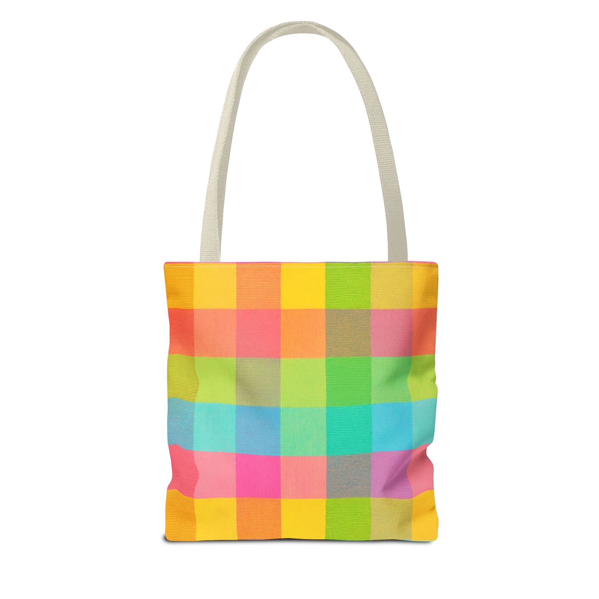 Tutti Frutti Plaid Pattern Tote Bag – AOP - ZoocomingTree
