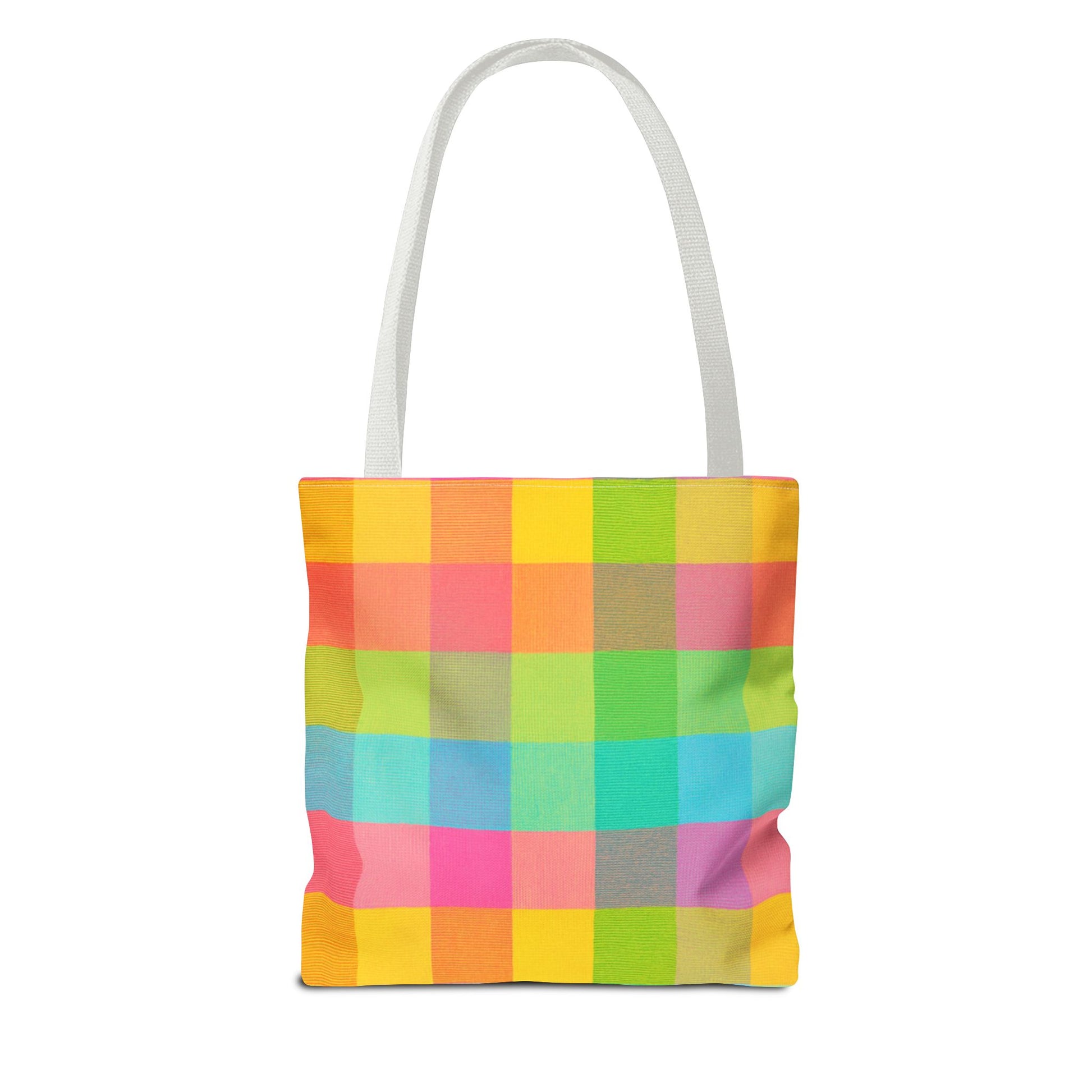 Tutti Frutti Plaid Pattern Tote Bag – AOP - ZoocomingTree