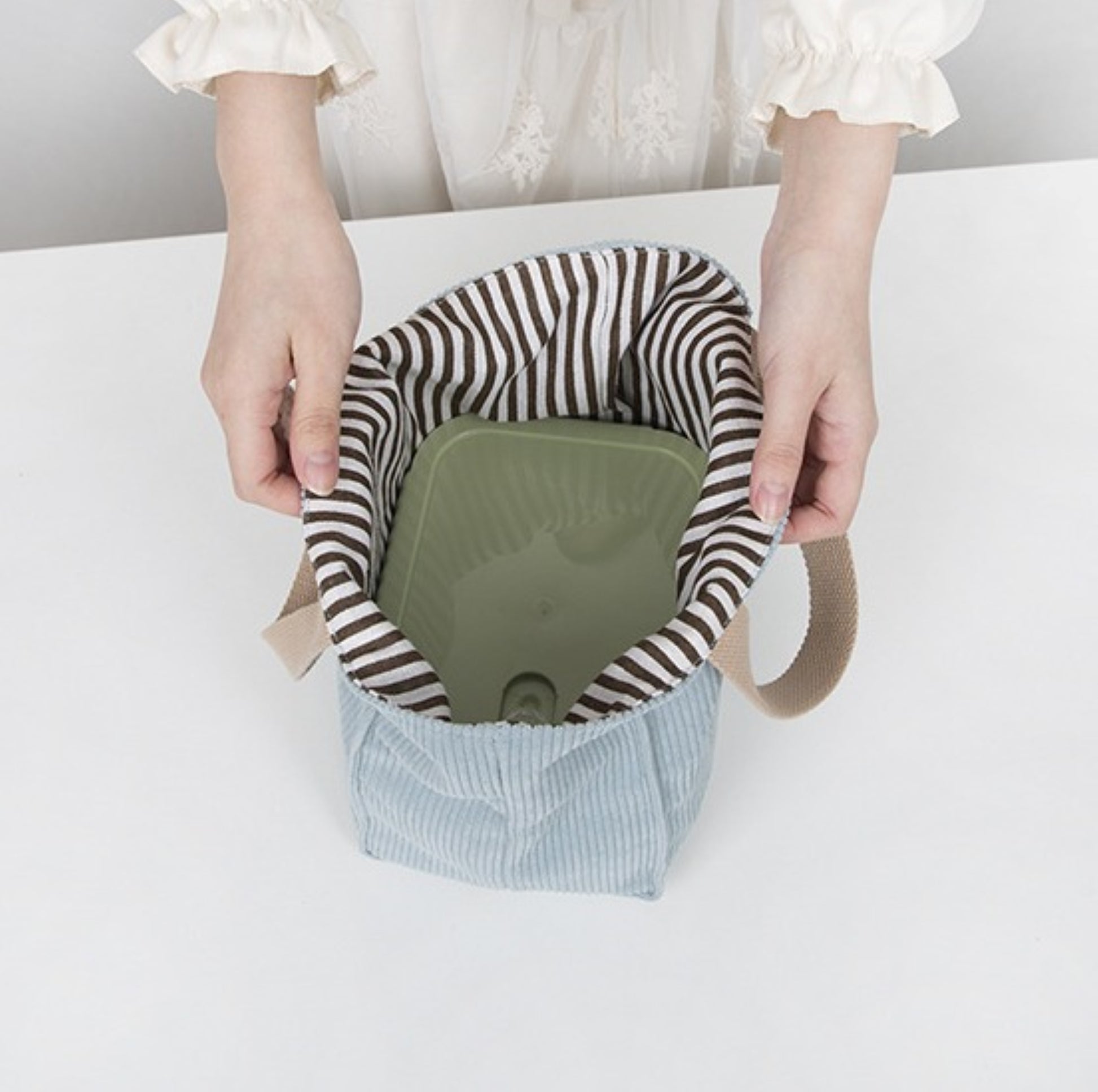 Corduroy Lunch Tote bag - ZoocomingTree
