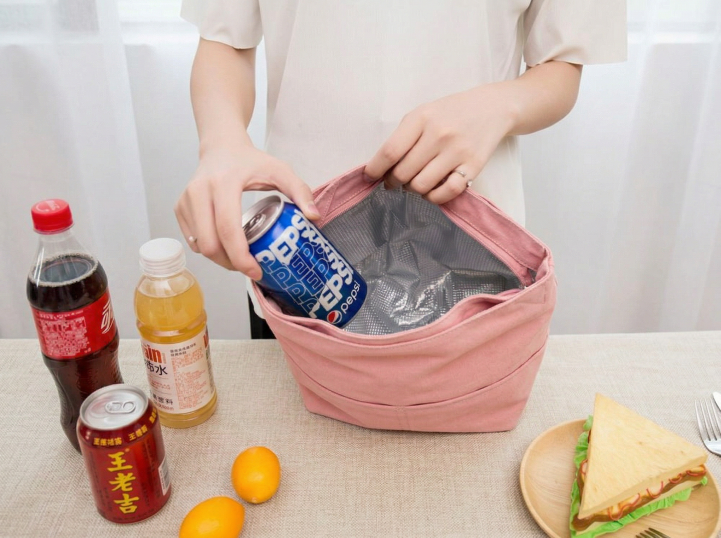 Durable Insulated Color Lunch Bag