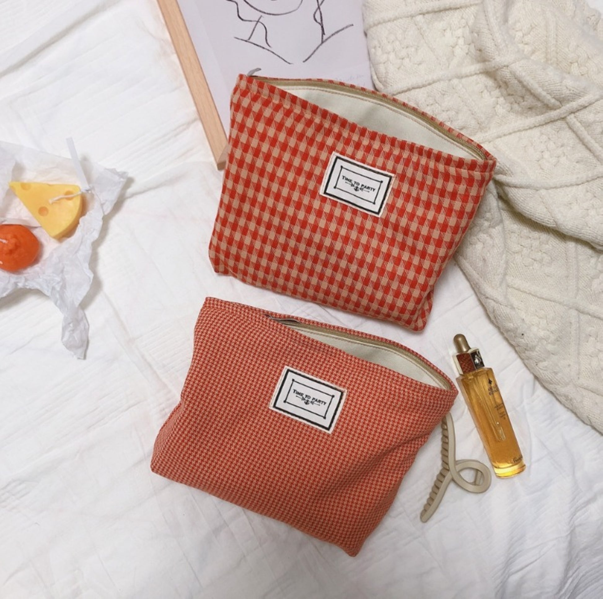 Cotton Makeup Zipper Pouch - ZoocomingTree
