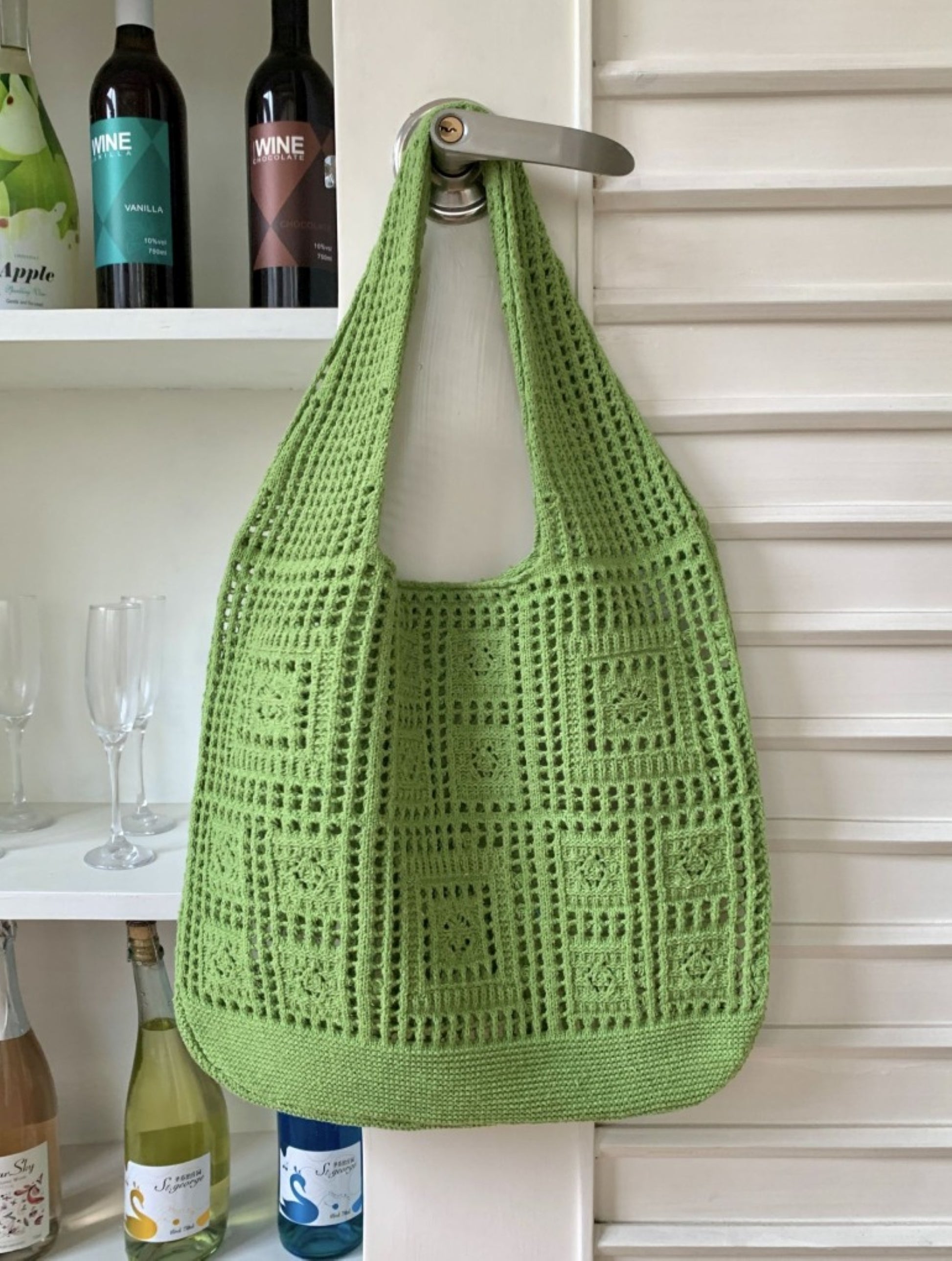 Comfy Woven Crochet Shoulder Bag - ZoocomingTree
