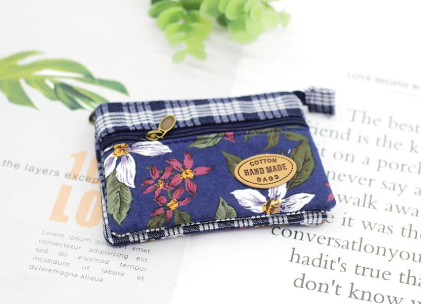 Flower Printed Cotton Coin Purse - ZoocomingTree