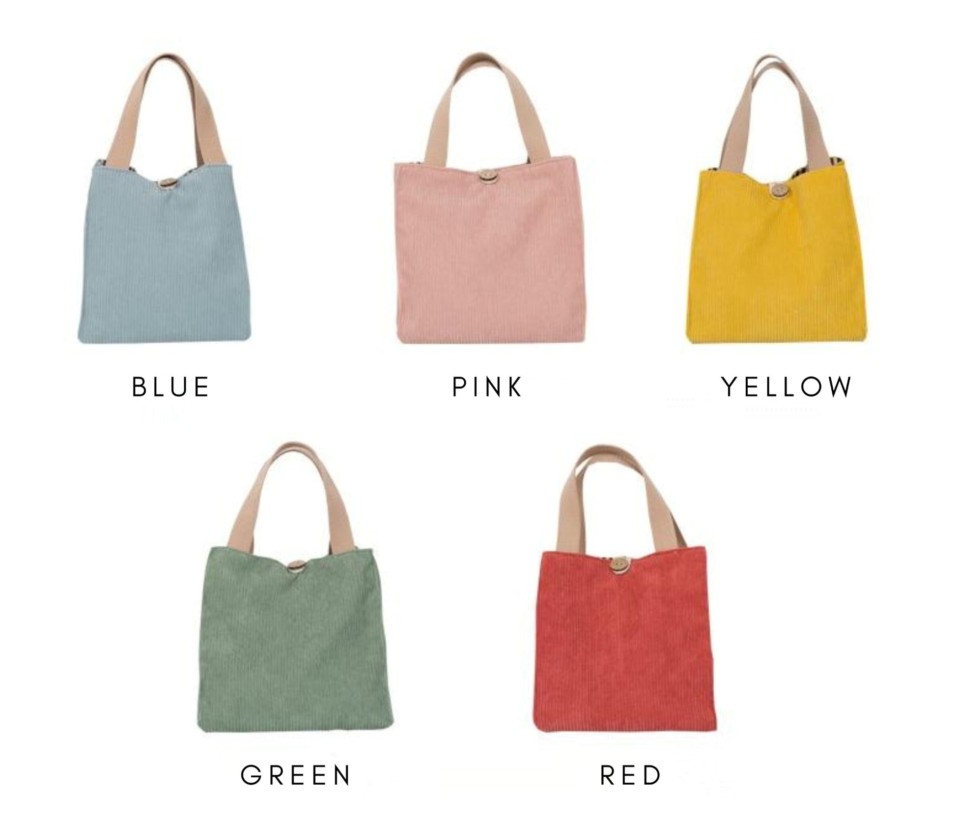 Corduroy Lunch Tote bag - ZoocomingTree