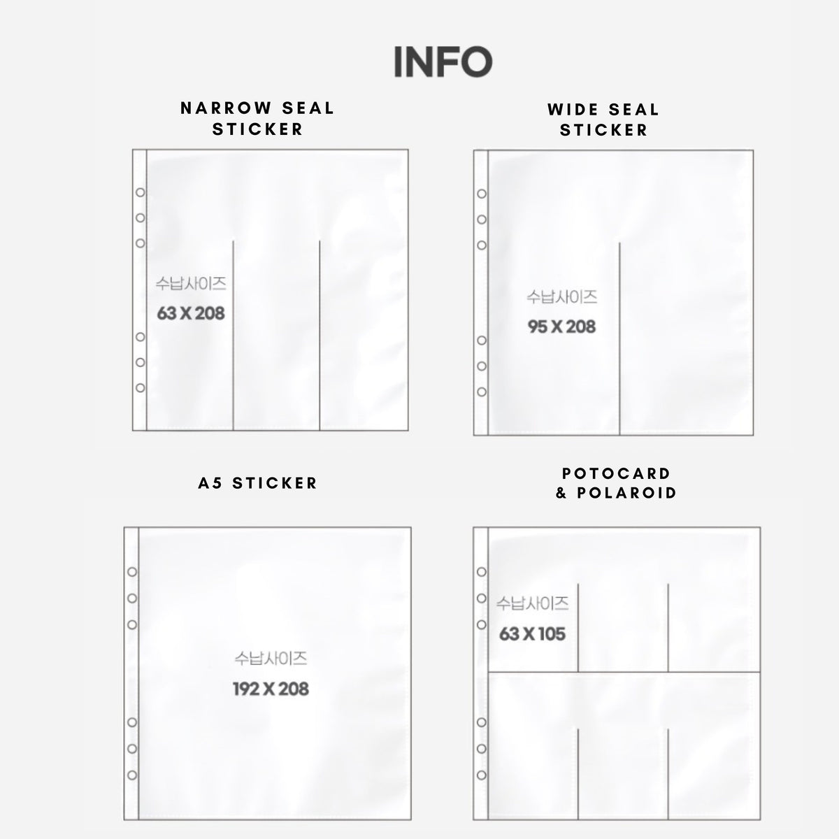 Insert Sticker Solution A5 Wide Sticker Refill Inserts | 10 Sheets for 6-Ring Deco Binder ...