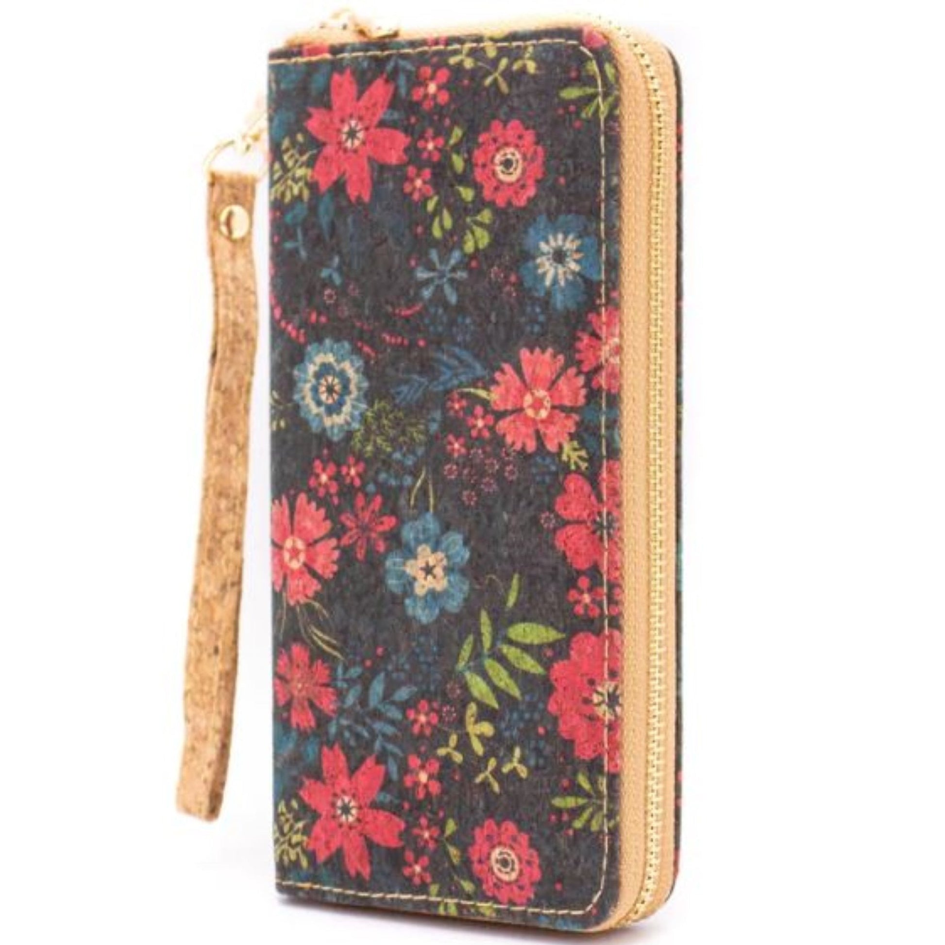 Wild Blossoms Pattern Cork Wallet - ZoocomingTree