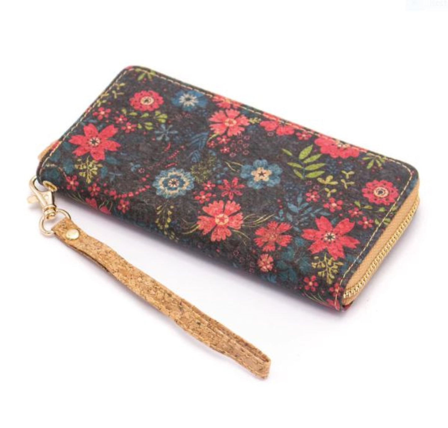 Wild Blossoms Pattern Cork Wallet - ZoocomingTree