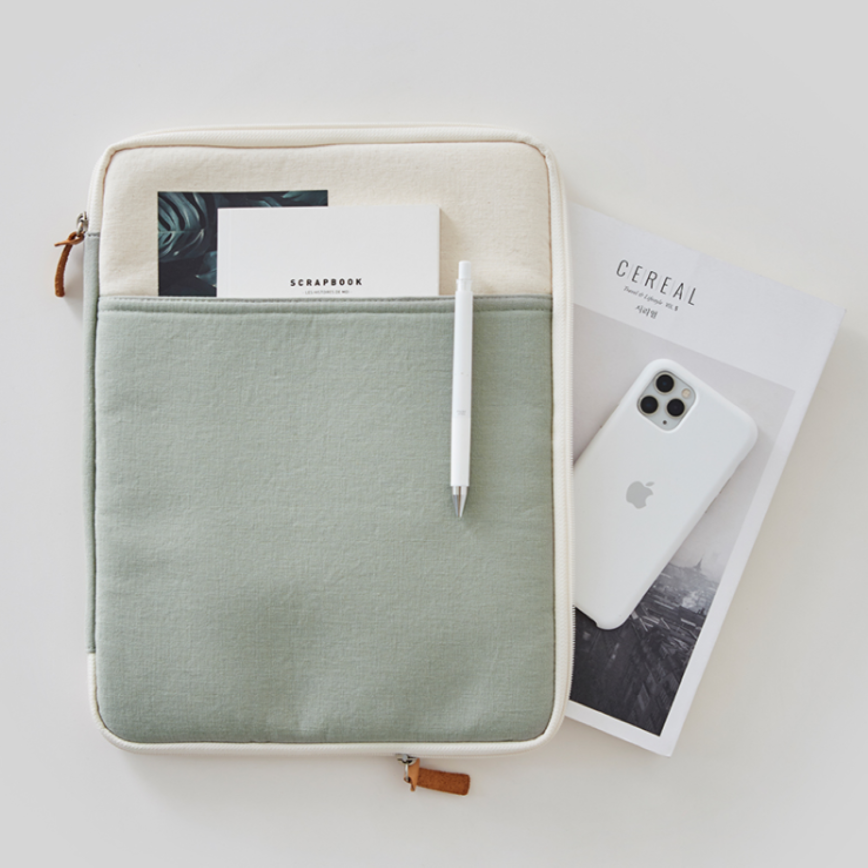 Natural Canvas Laptop 13" Sleeve - ZoocomingTree