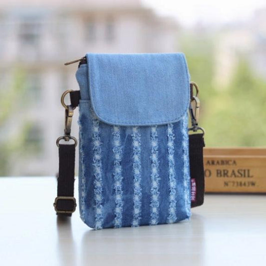 Denim Crossbody Phone Purse - ZoocomingTree