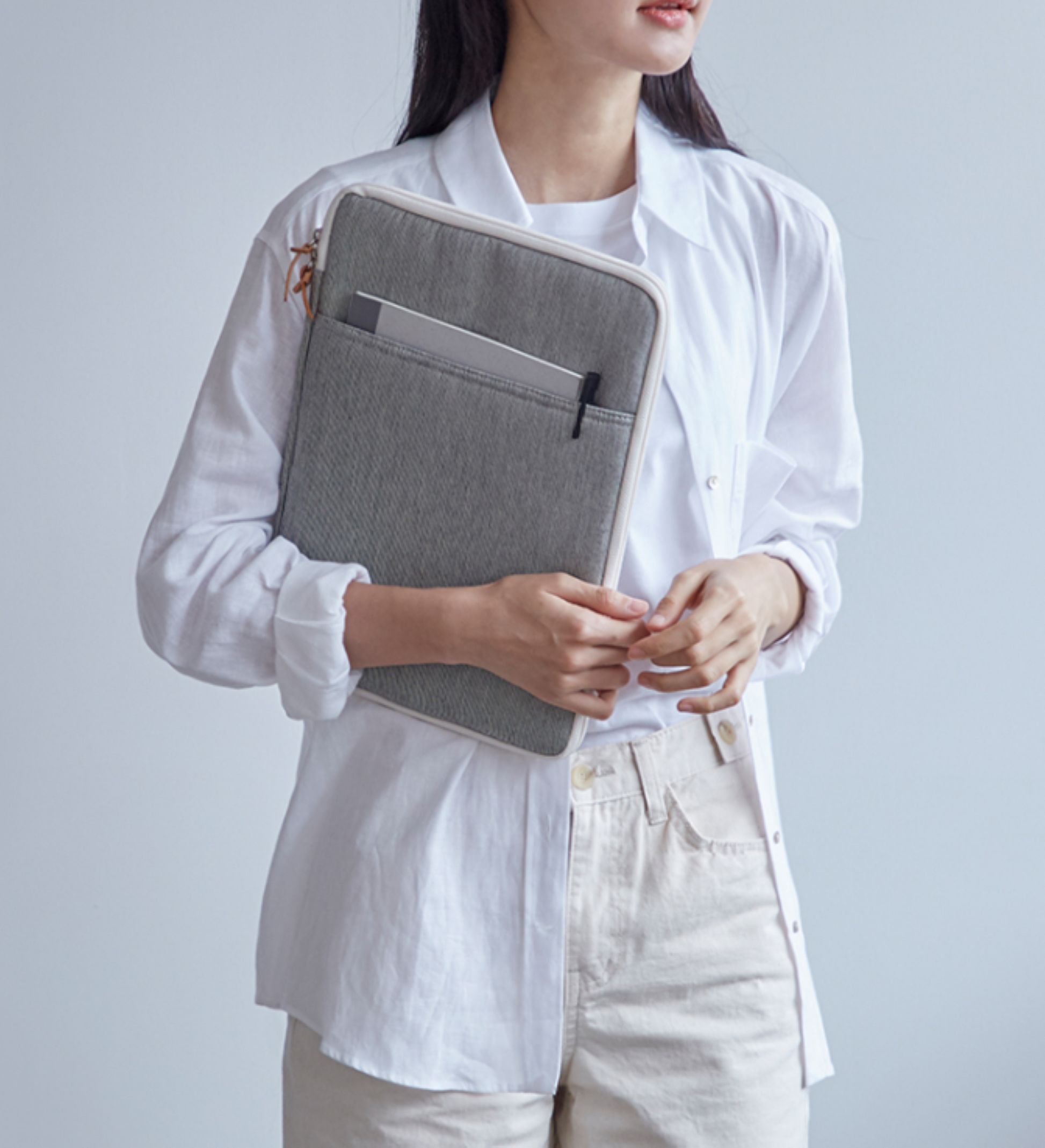 Natural Canvas Laptop 13" Sleeve - ZoocomingTree
