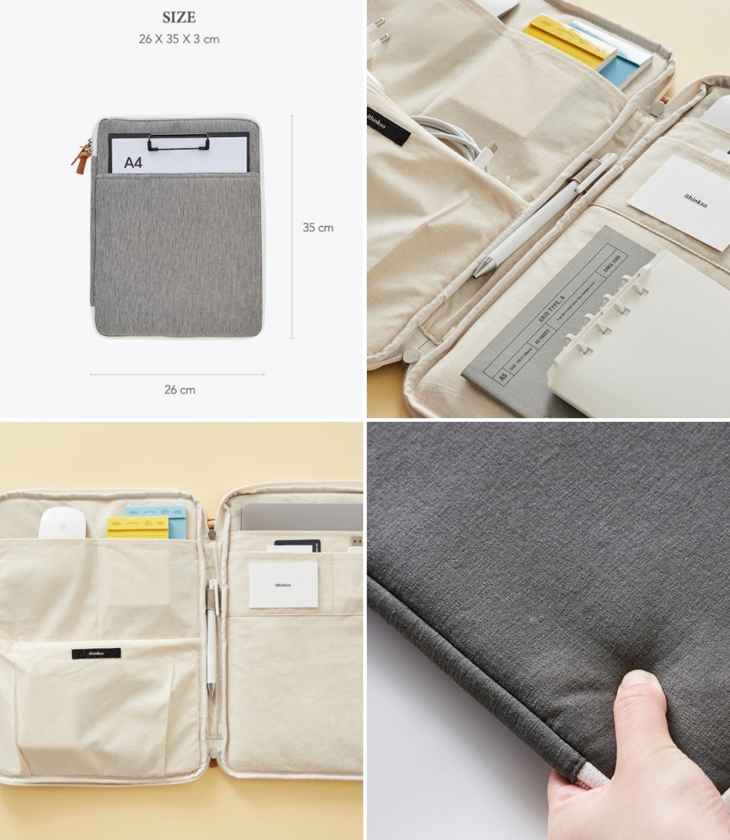 Natural Canvas Laptop 13" Sleeve - ZoocomingTree